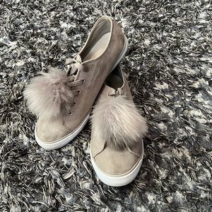 Sneakers with Fuzzy Ball